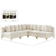 Meridian Furniture Tremblay Cream Velvet Modular Sectional