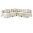 Meridian Furniture Tremblay Cream Velvet Modular Sectional