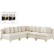 Meridian Furniture Tremblay Cream Velvet Modular Sectional