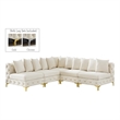 Meridian Furniture Tremblay Cream Velvet Modular Sectional