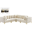 Meridian Furniture Tremblay Cream Velvet Modular Sectional