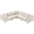 Meridian Furniture Tremblay Cream Velvet Modular Sectional