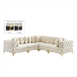 Meridian Furniture Tremblay Cream Velvet Modular Sectional