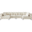 Meridian Furniture Tremblay Cream Velvet Modular Sectional