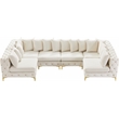 Meridian Furniture Tremblay Cream Velvet Modular Sectional