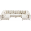 Meridian Furniture Tremblay Cream Velvet Modular Sectional