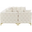 Meridian Furniture Tremblay Cream Velvet Modular Sectional