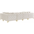 Meridian Furniture Tremblay Cream Velvet Modular Sectional