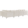 Meridian Furniture Tremblay Cream Velvet Modular Sectional