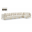 Meridian Furniture Tremblay Cream Velvet Modular Sectional