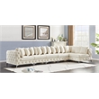 Meridian Furniture Tremblay Cream Velvet Modular Sectional