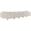 Meridian Furniture Tremblay Cream Velvet Modular Sectional