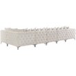 Meridian Furniture Tremblay Cream Velvet Modular Sectional