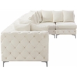 Meridian Furniture Tremblay Cream Velvet Modular Sectional