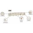 Meridian Furniture Tremblay Cream Velvet Modular Sectional