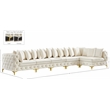 Meridian Furniture Tremblay Cream Velvet Modular Sectional