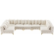Meridian Furniture Tremblay Cream Velvet Modular Sectional