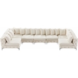 Meridian Furniture Tremblay Cream Velvet Modular Sectional