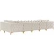 Meridian Furniture Tremblay Cream Velvet Modular Sectional