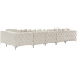 Meridian Furniture Tremblay Cream Velvet Modular Sectional