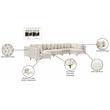 Meridian Furniture Tremblay Cream Velvet Modular Sectional