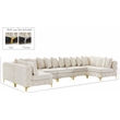 Meridian Furniture Tremblay Cream Velvet Modular Sectional