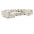 Meridian Furniture Tremblay Cream Velvet Modular Sectional