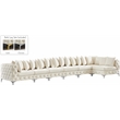 Meridian Furniture Tremblay Cream Velvet Modular Sectional