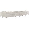 Meridian Furniture Tremblay Cream Velvet Modular Sectional