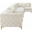 Meridian Furniture Tremblay Cream Velvet Modular Sectional