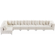 Meridian Furniture Tremblay Cream Velvet Modular Sectional