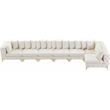 Meridian Furniture Tremblay Cream Velvet Modular Sectional