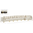 Meridian Furniture Tremblay Cream Velvet Modular Sectional