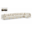 Meridian Furniture Tremblay Cream Velvet Modular Sectional