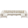 Meridian Furniture Tremblay Velvet Modular Sectional/Pillow in Cream/Gold-Chrome