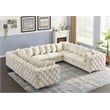 Meridian Furniture Tremblay Cream Velvet Modular Sectional