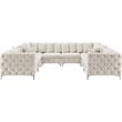 Meridian Furniture Tremblay Cream Velvet Modular Sectional