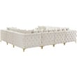 Meridian Furniture Tremblay Cream Velvet Modular Sectional