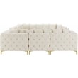Meridian Furniture Tremblay Cream Velvet Modular Sectional