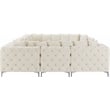 Meridian Furniture Tremblay Cream Velvet Modular Sectional