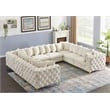 Meridian Furniture Tremblay Cream Velvet Modular Sectional