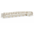 Meridian Furniture Tremblay Cream Velvet Modular Sectional