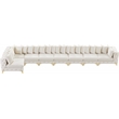 Meridian Furniture Tremblay Cream Velvet Modular Sectional