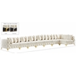 Meridian Furniture Tremblay Cream Velvet Modular Sectional