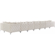 Meridian Furniture Tremblay Cream Velvet Modular Sectional