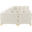 Meridian Furniture Tremblay Cream Velvet Modular Sectional