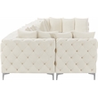 Meridian Furniture Tremblay Cream Velvet Modular Sectional