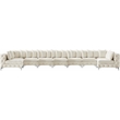 Meridian Furniture Tremblay Cream Velvet Modular Sectional