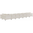 Meridian Furniture Tremblay Cream Velvet Modular Sectional