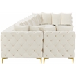 Meridian Furniture Tremblay Cream Velvet Modular Sectional